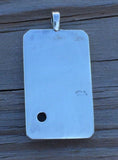 Moon Tarot Card Pendant .925 Sterling Silver w/ Natural Black Onyx gemstone USA
