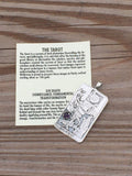 Death Tarot Card Pendant Sterling Silver with Genuine Amethyst gemstone