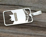 Nine of Cups Tarot Card Pendant .925 Sterling Silver - small Nine of Cups amulet Success and Victory USA