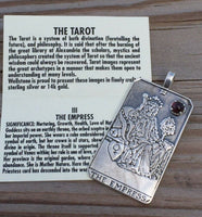 The Empress Tarot Card Pendant Sterling Silver