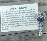 Dream Angel Pendant .925 Sterling Silver w/ genuine Natural Amethyst gem USA