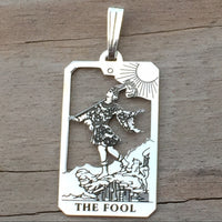 Fool Tarot Pendant Solid .925 Sterling Silver - Small silver The Fool Tarot Card USA