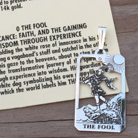 Sterling Silver The Fool Tarot Card Pendant - 0 in the Major Arcana