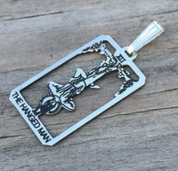 Sterling Silver Hanged Man Tarot Pendant Jewelry Made in the USA