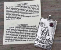 Sterling Silver Strength Tarot card jewelry