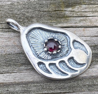 black bear track footprint pendant