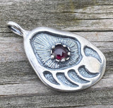 black bear track footprint pendant