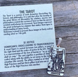 Justice Tarot Card Pendant .925 Sterling Silver - small Justice Tarot Amulet USA