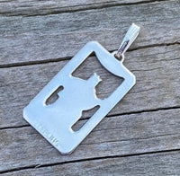 Justice Tarot Card Pendant .925 Sterling Silver - small Justice Tarot Amulet USA