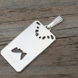 Lovers Tarot Card Pendant .925 Sterling Silver - small Lovers Tarot Amulet USA