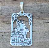 Magician Tarot Card Pendant .925 Sterling Silver - small Magician Tarot pendant