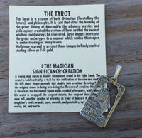 Magician Tarot Card Pendant .925 Sterling Silver - small Magician Tarot pendant