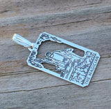 Magician Tarot Card Pendant .925 Sterling Silver - small Magician Tarot pendant USA