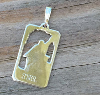 Magician Tarot Card Pendant .925 Sterling Silver - small Magician Tarot pendant USA