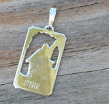 Magician Tarot Card Pendant .925 Sterling Silver - small Magician Tarot pendant USA