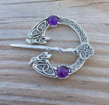 Celtic Raven Penannular Brooch