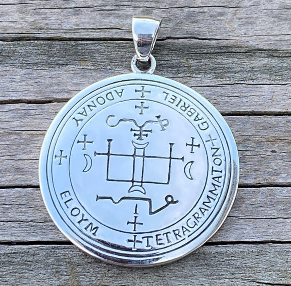 Archangel Gabriel Pendant .925 Sterling Silver Angelic Talisman