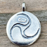 Labyrinth Pendant Solid .925 Sterling Silver Goddess Pathway Jewelry Made in USA