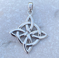 Celtic knot Quaternary Knot pendant sterling silver