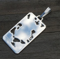 Wheel of Fortune Tarot Card Pendant solid .925 Sterling Silver Made in the USA
