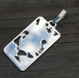 Wheel of Fortune Tarot Card Pendant solid .925 Sterling Silver Made in the USA