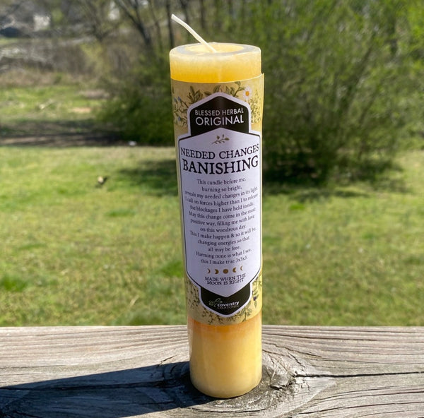 Needed Change Banishing Pillar Candle Coventry Creations Release Negativity USA