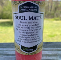 Soul mate affirmation candle Coventry Creations Candles Two together as One USA Soulmate Candle