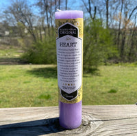 Healing Heart blessed herbal pillar candle Coventry Creations release heal USA
