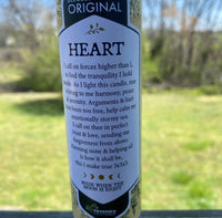 Healing Heart blessed herbal pillar candle Coventry Creations release heal USA