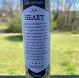 Healing Heart blessed herbal pillar candle Coventry Creations release heal USA