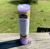 Healing Heart blessed herbal pillar candle Coventry Creations release heal USA