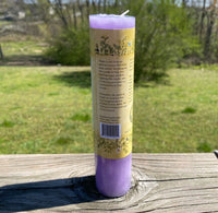 Healing Heart blessed herbal pillar candle Coventry Creations release heal USA
