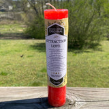 Attraction candle red blessed herbal magick Pillar Coventry Creations Heart USA