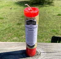 Attraction candle red blessed herbal magick Pillar Coventry Creations Heart USA