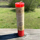 Attraction candle red blessed herbal magick Pillar Coventry Creations Heart USA