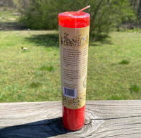 Attraction candle red blessed herbal magick Pillar Coventry Creations Heart USA