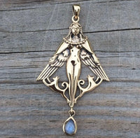 FREYA NORSE Love Goddess Pendant in Bronze - Viking QUEEN Amulet