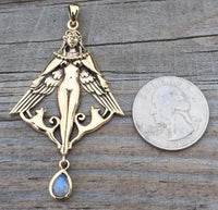 FREYA NORSE Love Goddess Pendant in Bronze - Viking QUEEN Amulet