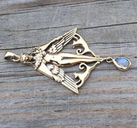 FREYA NORSE Love Goddess Pendant in Bronze - Viking QUEEN Amulet
