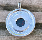 Sacred MYSTERIES of STONEHENGE Pendant .925 Sterling Silver with Natural Bloodstone Heliotrope USA