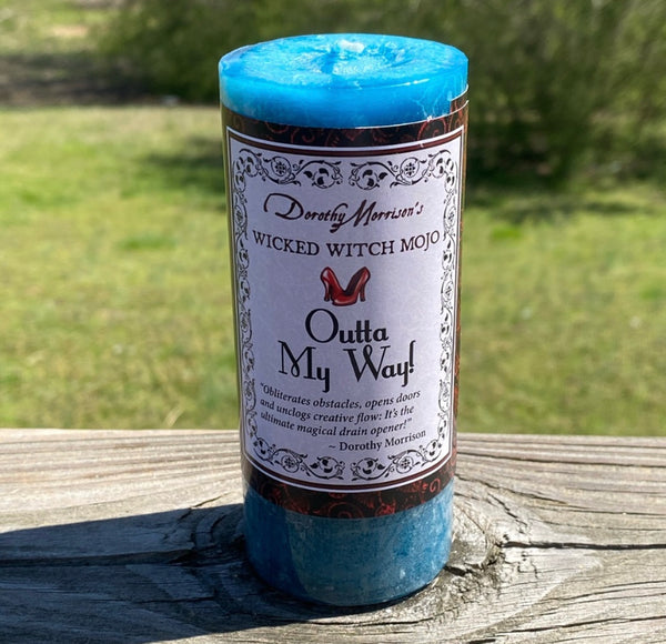 Outta My Way Remove Obstacles Mojo Pillar Candle Coventry Creations Candles USA