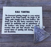 Kali Yantra Goddess Yoni Pendant .925 Sterling Silver Made in USA