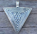 Sterling Silver Goddess Kali Yantra Yoni Transformation Pendant