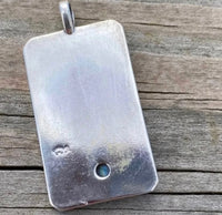 Lovers Tarot Card Pendant .925 Sterling Silver w/ Genuine Rainbow Moonstone gemstone USA