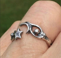Sterling Silver Moon Dancer Night Goddess Ring