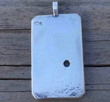 World Tarot Card Pendant .925 Sterling Silver w/ Genuine Opal Triplet gemstone Made in USA