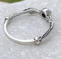 Celtic Medieval Dragon Ring .925 Sterling Silver with Genuine Turquoise gemstone USA