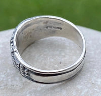 Antlered Medicine Healer Ring .925 Sterling Silver with a genuine Peridot gemstone USA