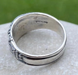 Antlered Medicine Healer Ring .925 Sterling Silver with a genuine Peridot gemstone USA