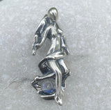 World Tarot 3D Sculpture Pendant .925 Sterling Silver with Natural Rainbow moonstone USA